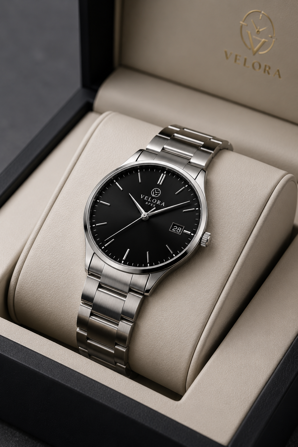 Velora Apex stainless steel men's watch