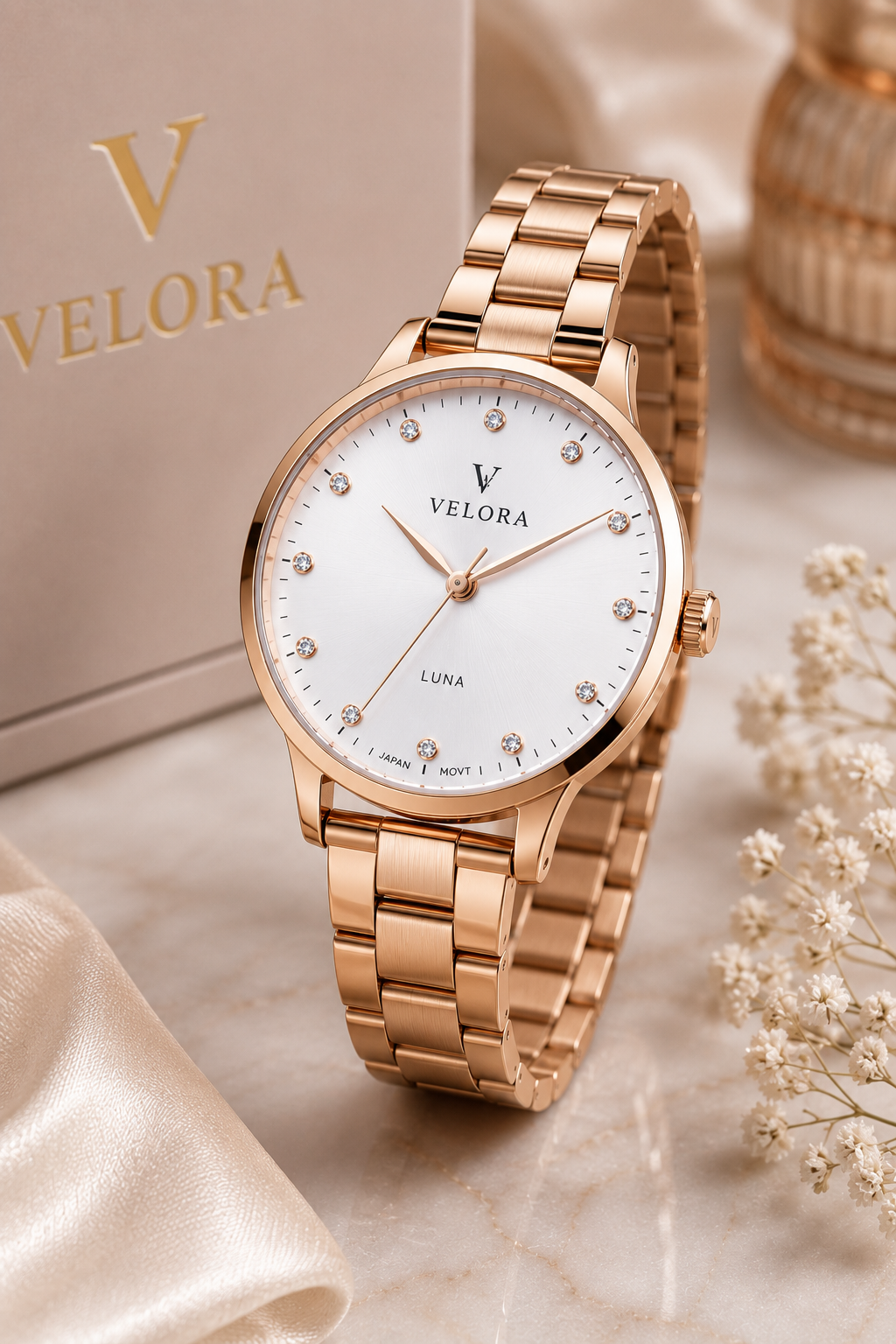 Velora Grace rose gold women's watch